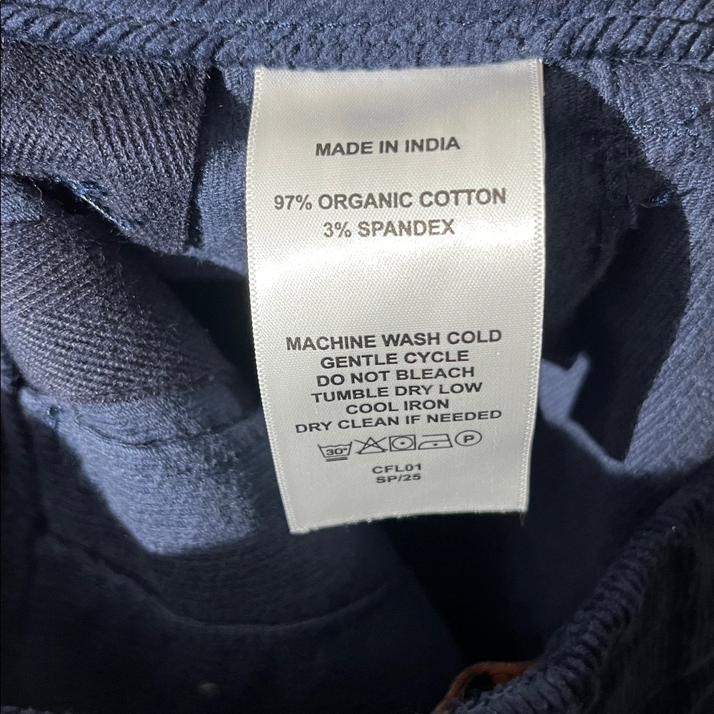 Quince Organic Cotton Stretch Corduroy Cropped Wide Leg Pants Deep Navy sz 12 - Picture 6 of 8